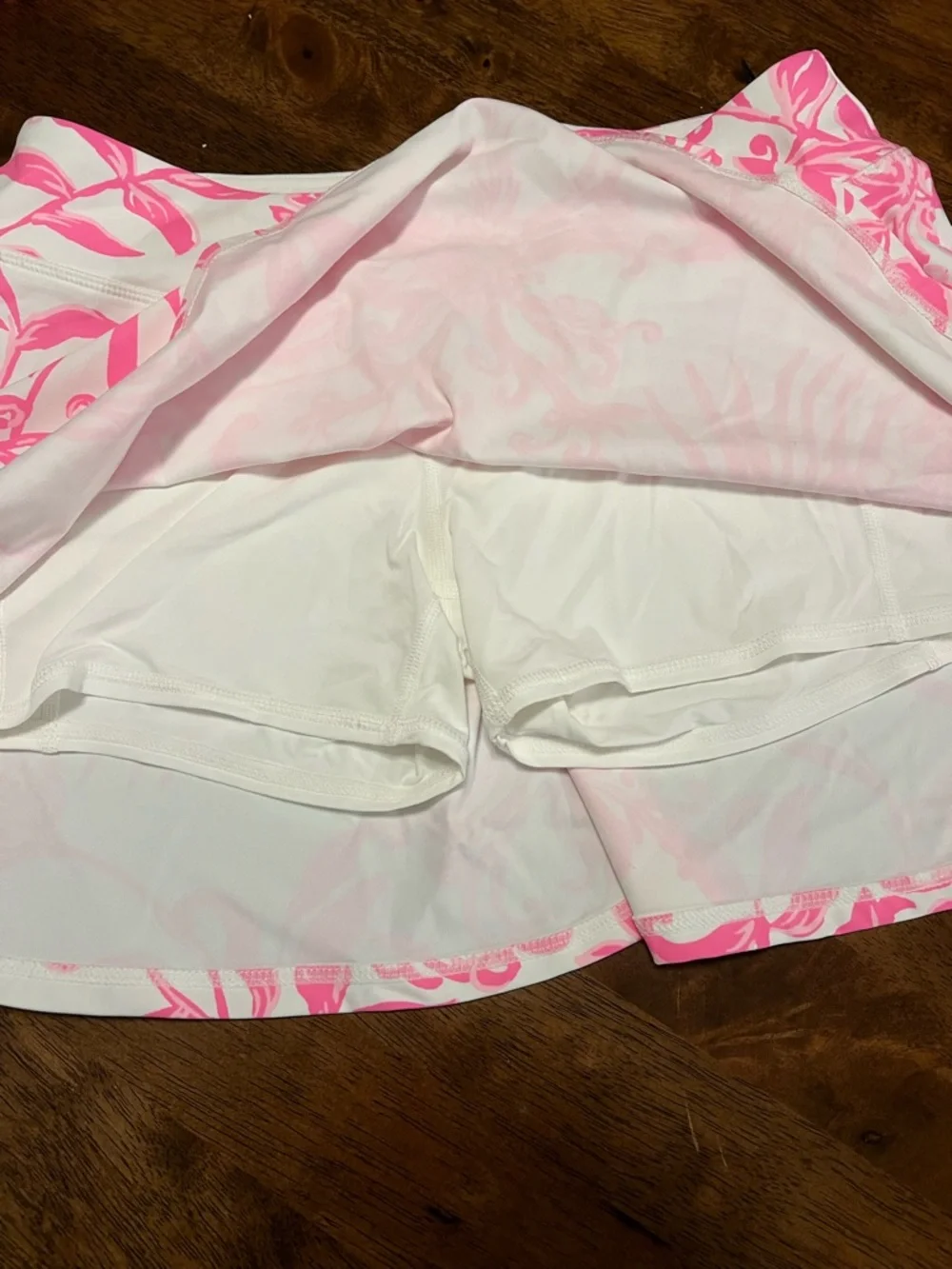 NWOT Lilly Pulitzer Luxletic Rousseau Pink GLISTEN IN THE SUN AILA Skort M - Picture 7 of 14